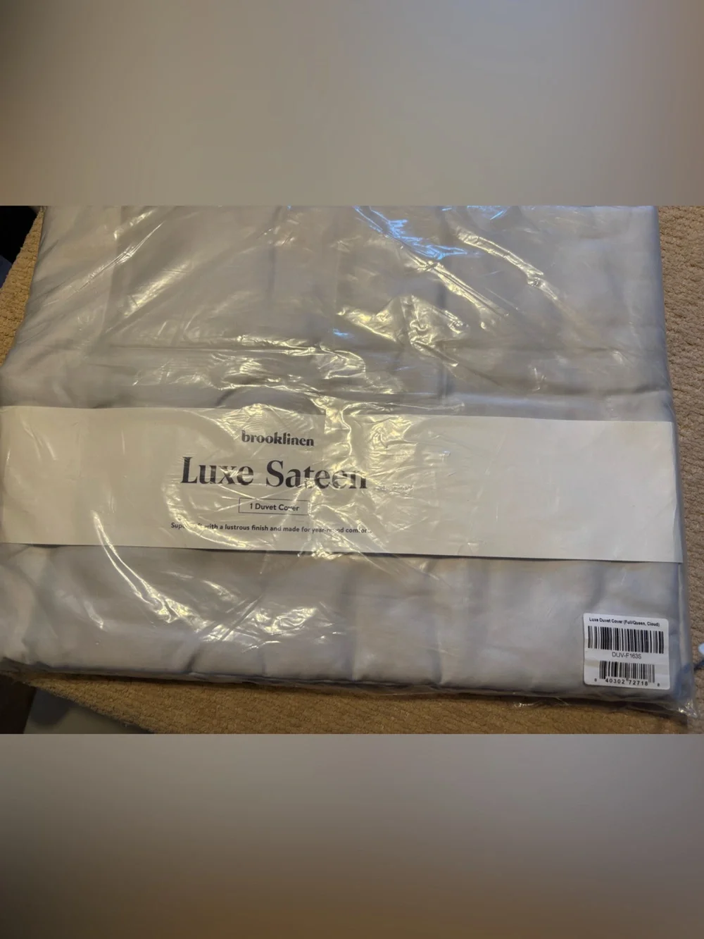 Brooklinen Luxe Sateen Duvet Cover — Cloud